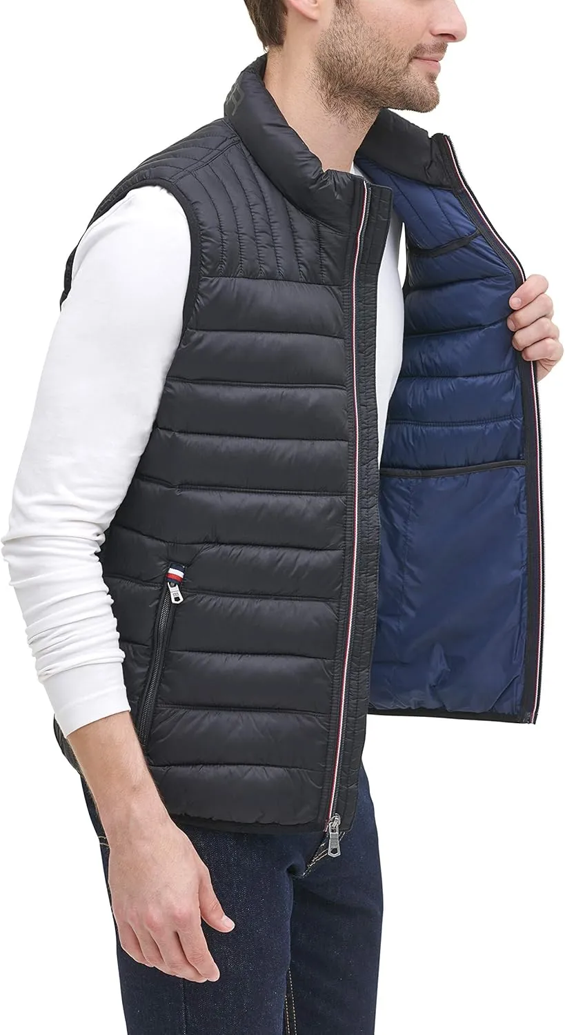 Tommy Hilfiger Men's Lightweight Packable Puffer Vest Jacket