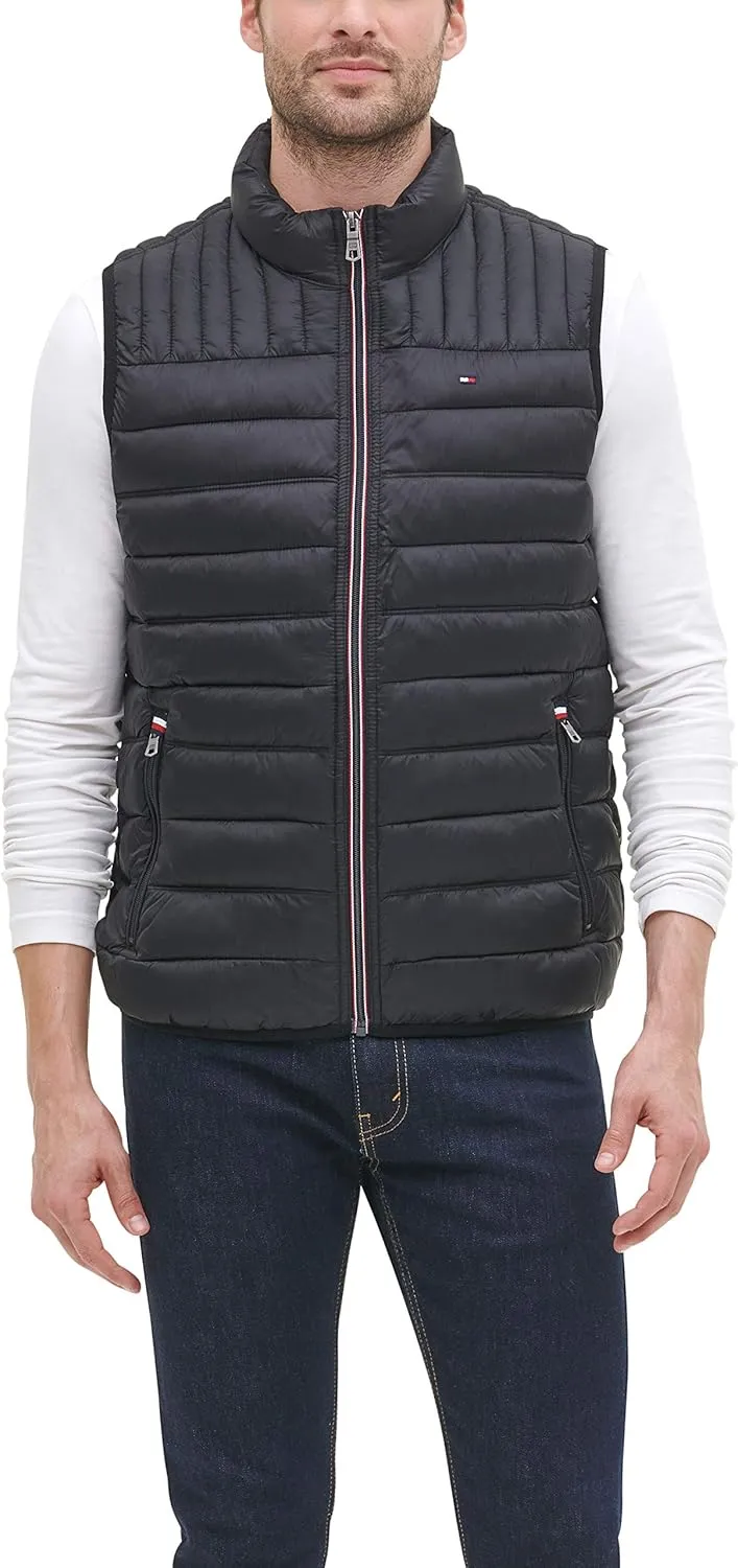 Tommy Hilfiger Men's Lightweight Packable Puffer Vest Jacket