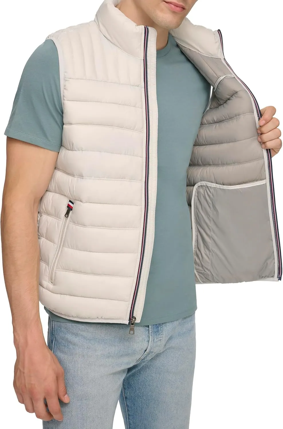 Tommy Hilfiger Men's Lightweight Packable Puffer Vest Jacket