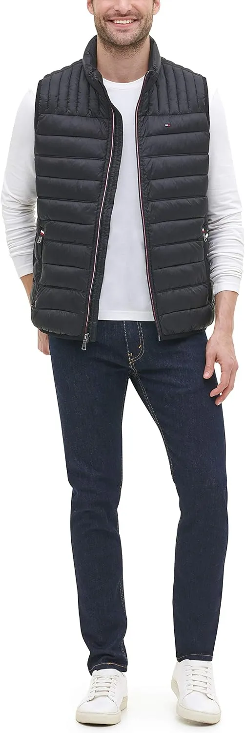 Tommy Hilfiger Men's Lightweight Packable Puffer Vest Jacket