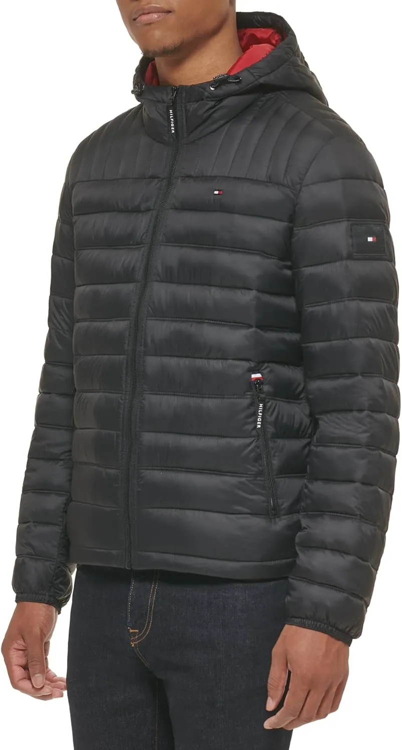 Tommy Hilfiger Men's Water Resistant Ultra Loft Filled Hooded Puffer Jacket