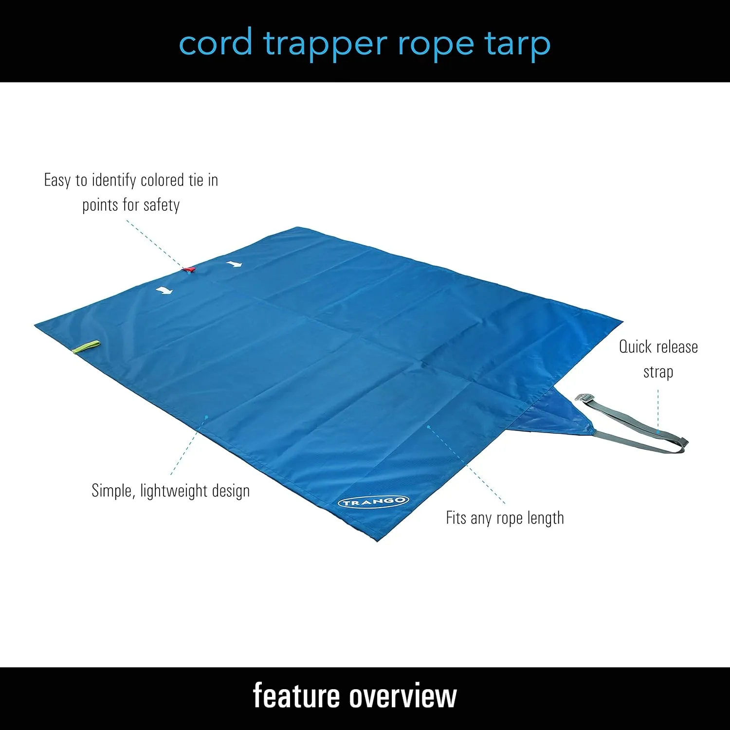 TRANGO Cord Trapper Rope Tarp