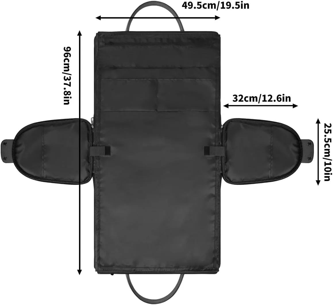Travel Duffle Bag - Personalized Leather Foldable Travel Bag First Bump, Gifts For Dad, Mom On Father's Day, Christmas, Birthday (Fabric, Hand Bump Black)