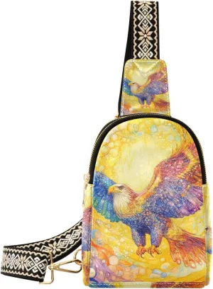 trendy bird Colorful Painting shoulder bag fashion small crossbody bags for for travel