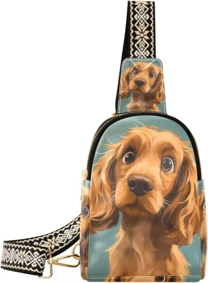 trendy Cartoon Funny Dogs Sorrow crossbody fanny packs fashion bags for women crossbody for hiking