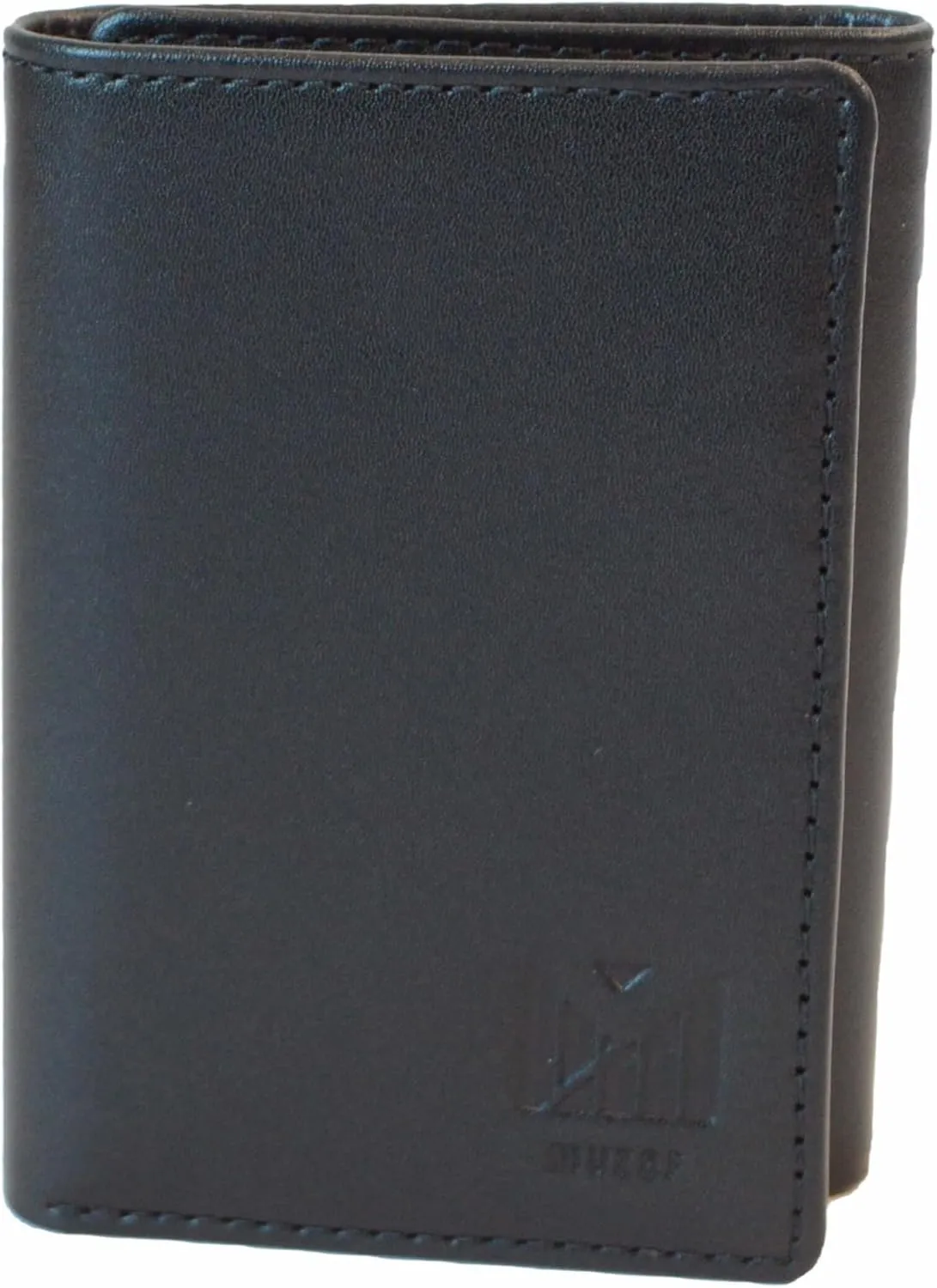 Trifold Premium Leather Wallet for Men with RFID Blocking (Black Red)