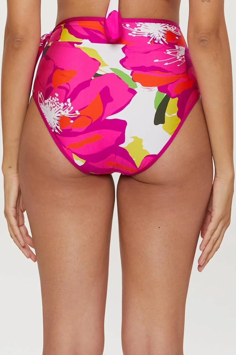 Trina Turk Women's Bloom High Waisted Pants, Floral Print, Cheeky Coverage, Beach Cover Ups