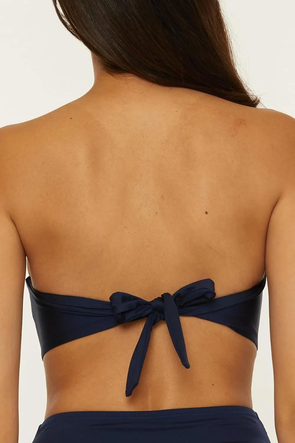 Trina Turk Women's Monaco Tab Bandeau Bikini Top, Adjustable, Tie Back, Swimwear Separates