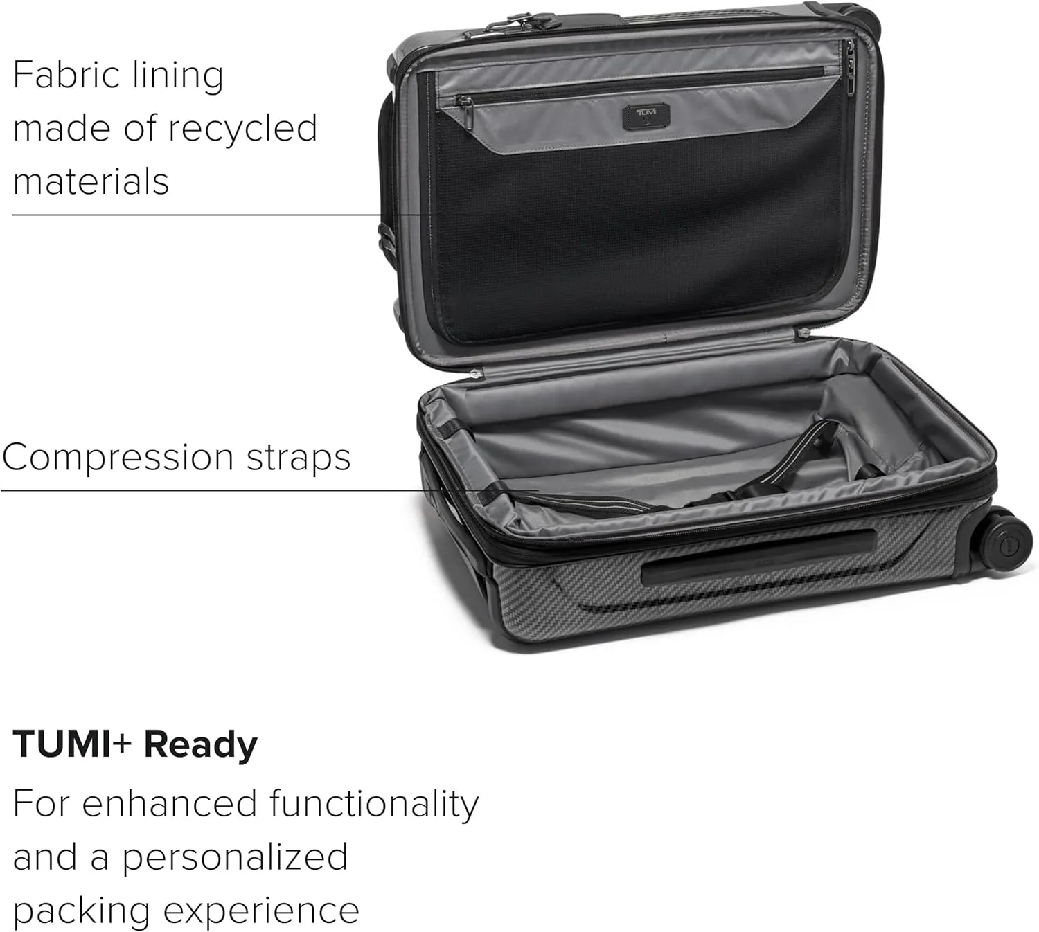 TUMI - Tegra-Lite 4 Wheel Luggage - Highly Durable Suitcase, Flexible Shell, Sleek and Lightweight Men's and Women's Expandable Rolling Bag - International, Black Graphite