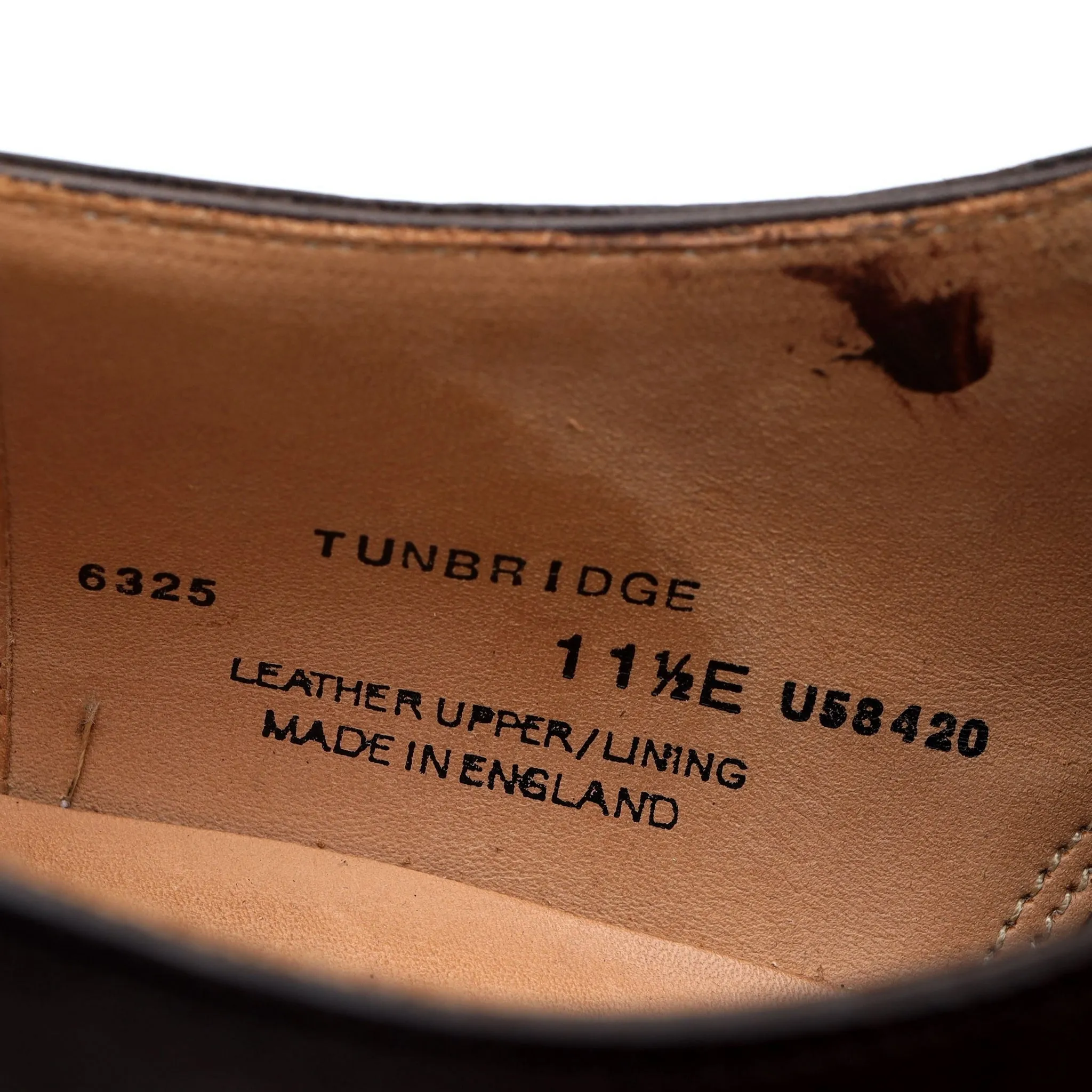 'Tunbridge' Dark Brown Leather Oxford UK 11.5 E
