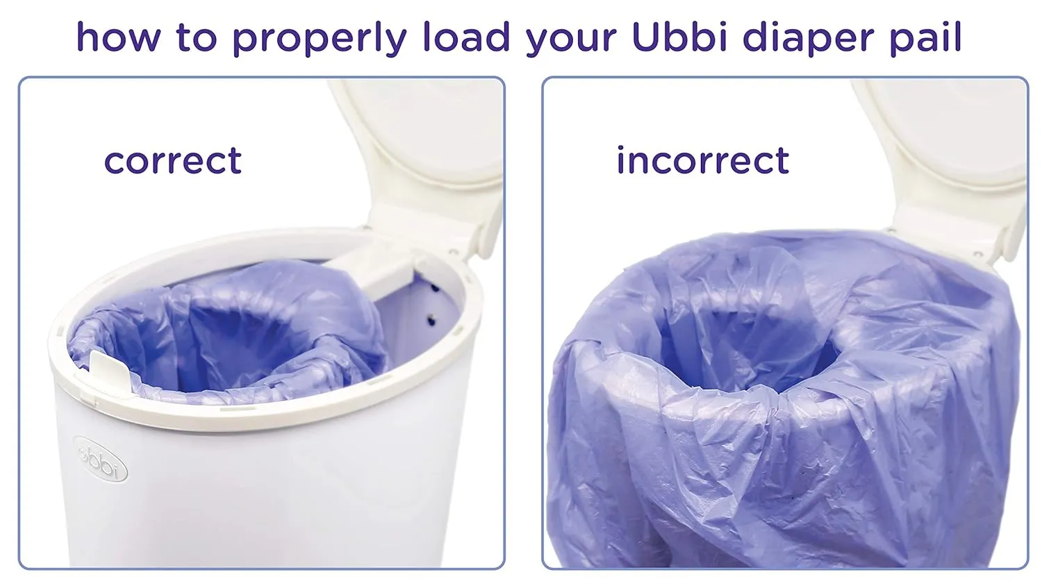 Ubbi Disposable Diaper Sacks, Lavender Scented, Easy-To-Tie Tabs, Diaper Disposal or Pet Waste Bags, 400 Count & Disposable Diaper Pail Plastic Bags, Value Pack, 75 Count, 13-Gallon Bags