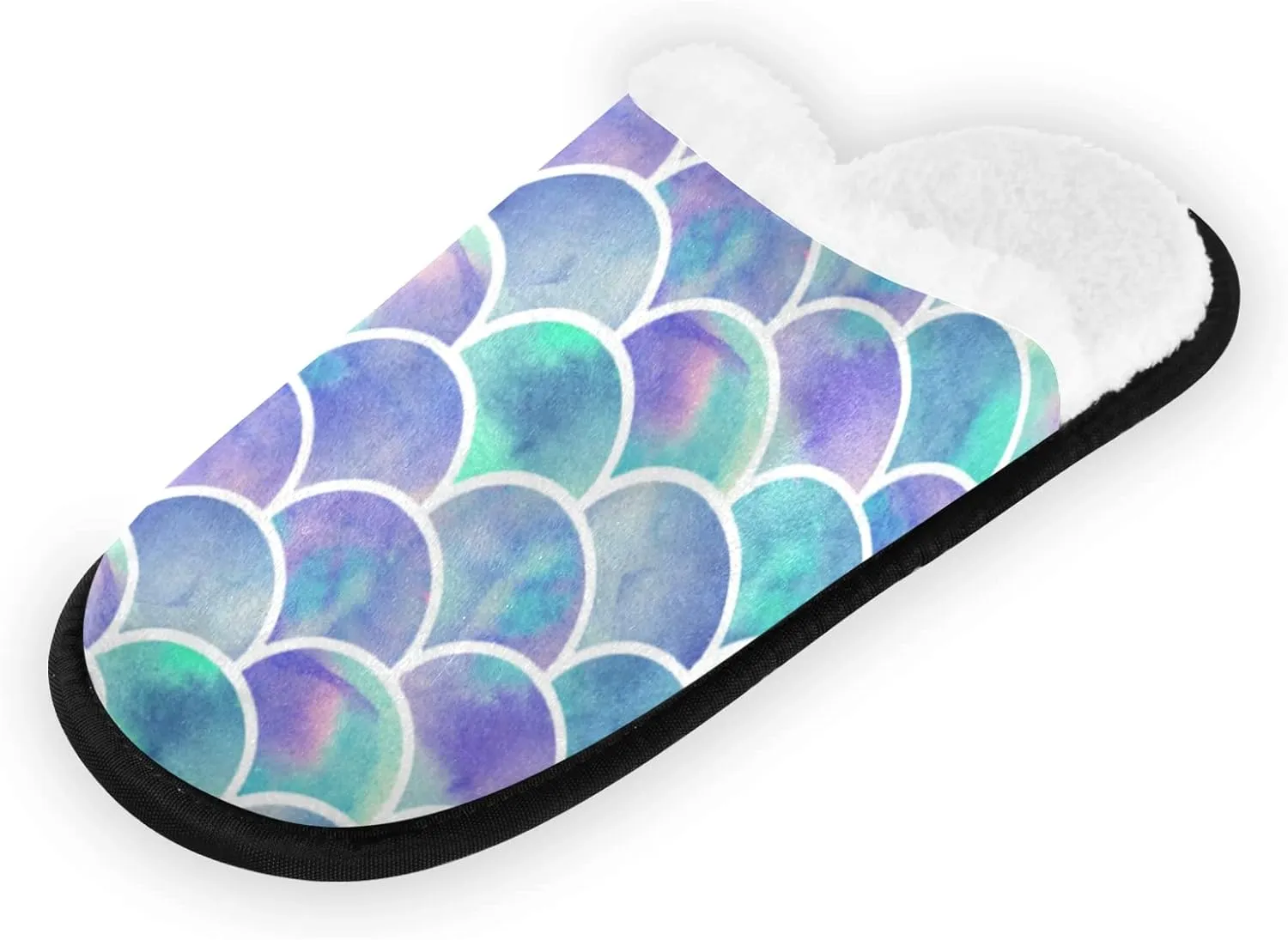 Unisex Slippers Fuzzy Feet Plush Cotton Slippers Anti-Slip Warm House Shoes M/L