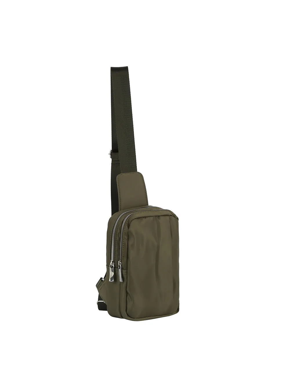 Unisex triple zips nylon sling