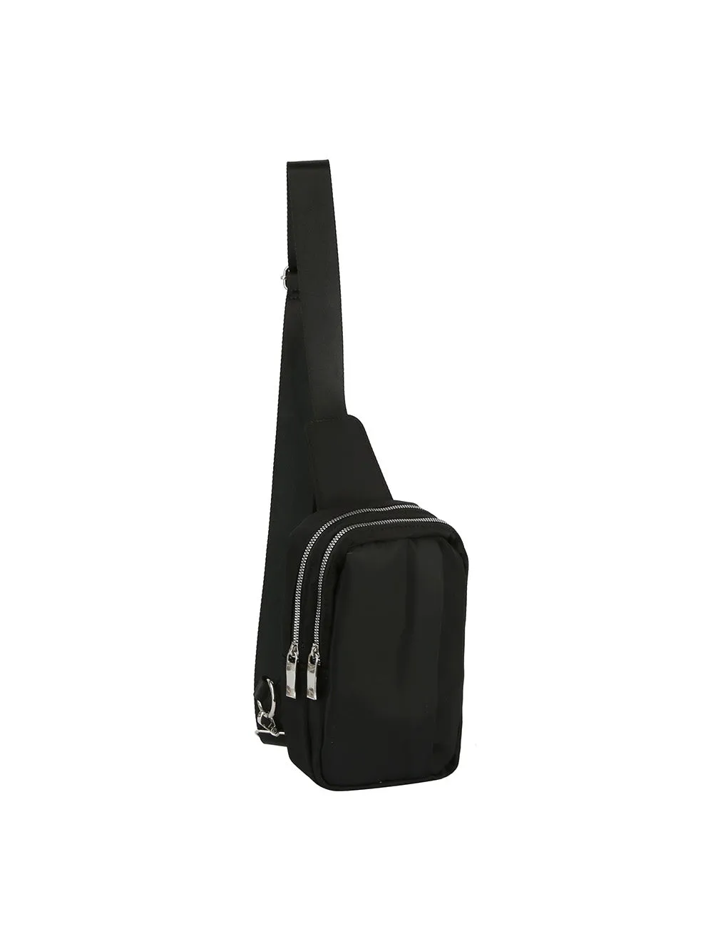 Unisex triple zips nylon sling