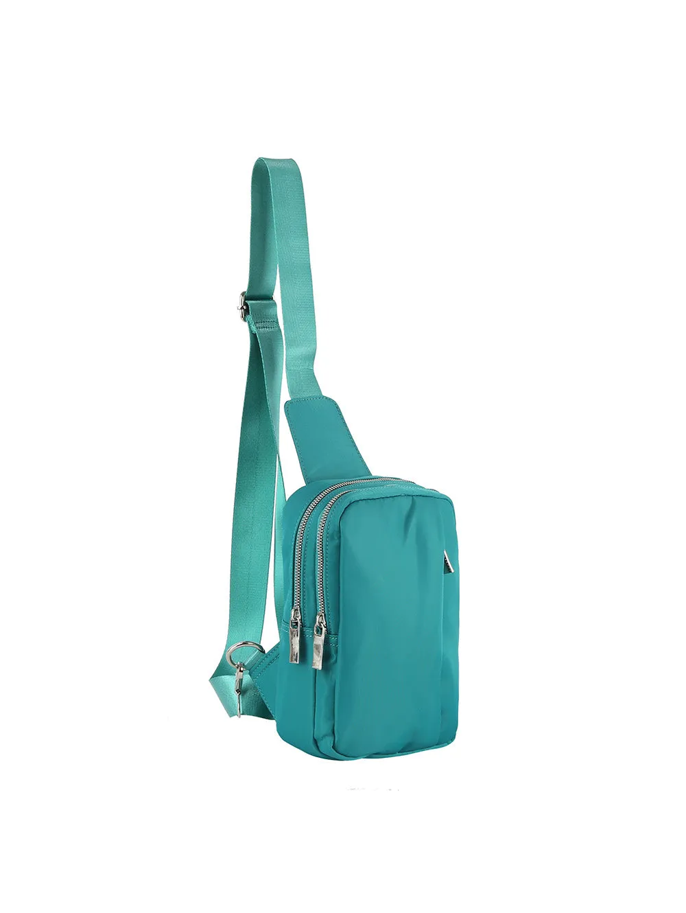Unisex triple zips nylon sling