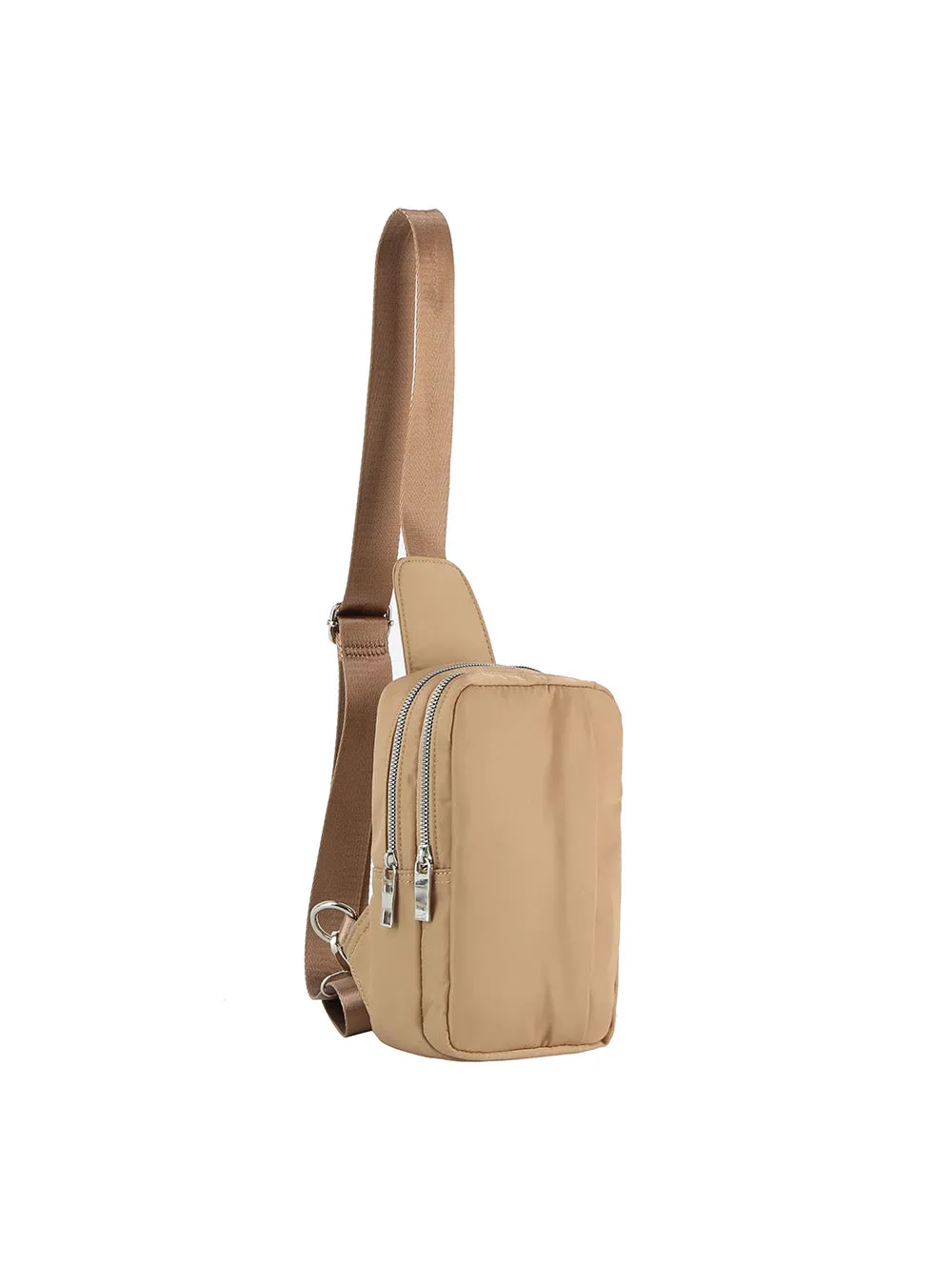 Unisex triple zips nylon sling