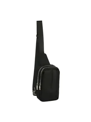 Unisex triple zips nylon sling