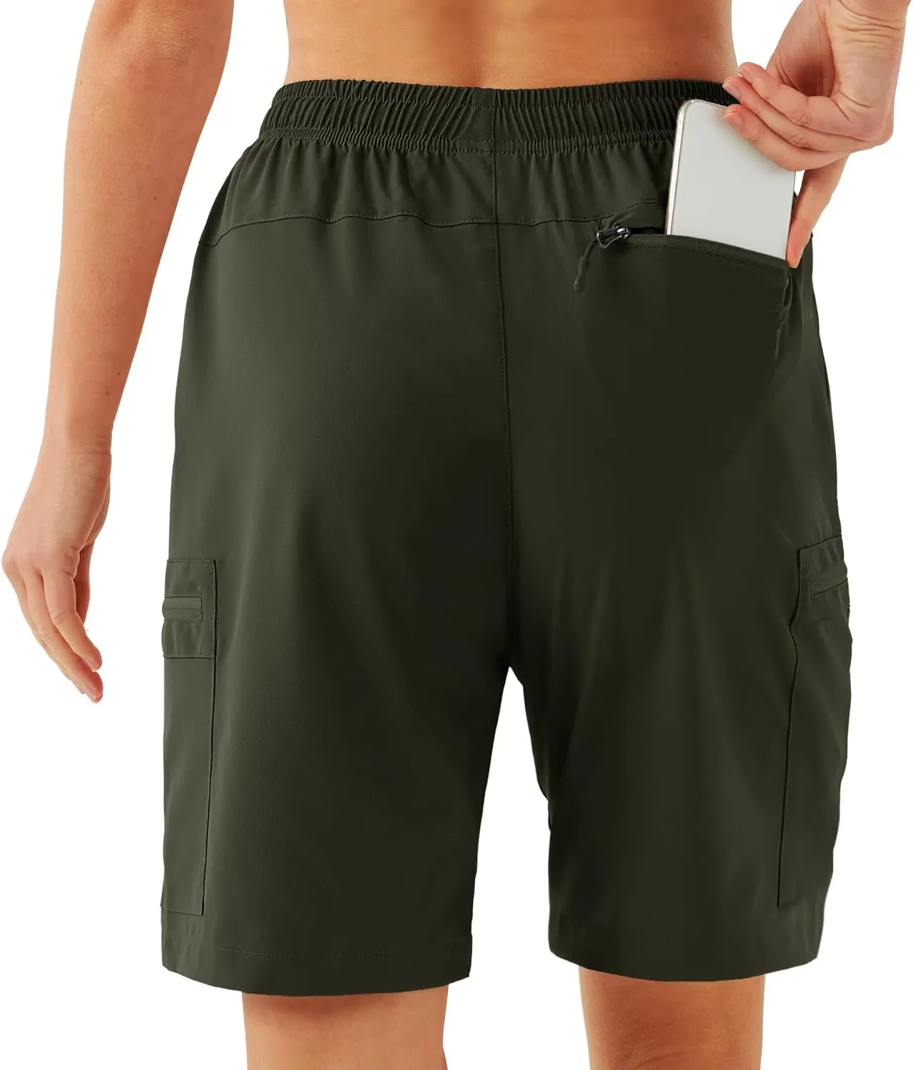 URBEST Women's Hiking Cargo Shorts Quick Dry Lightweight Summer Shorts for Women Outdoor Travel Golf Active