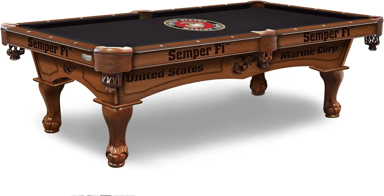 U.S. Marines 8' Pool Table by The Holland Bar Stool Company