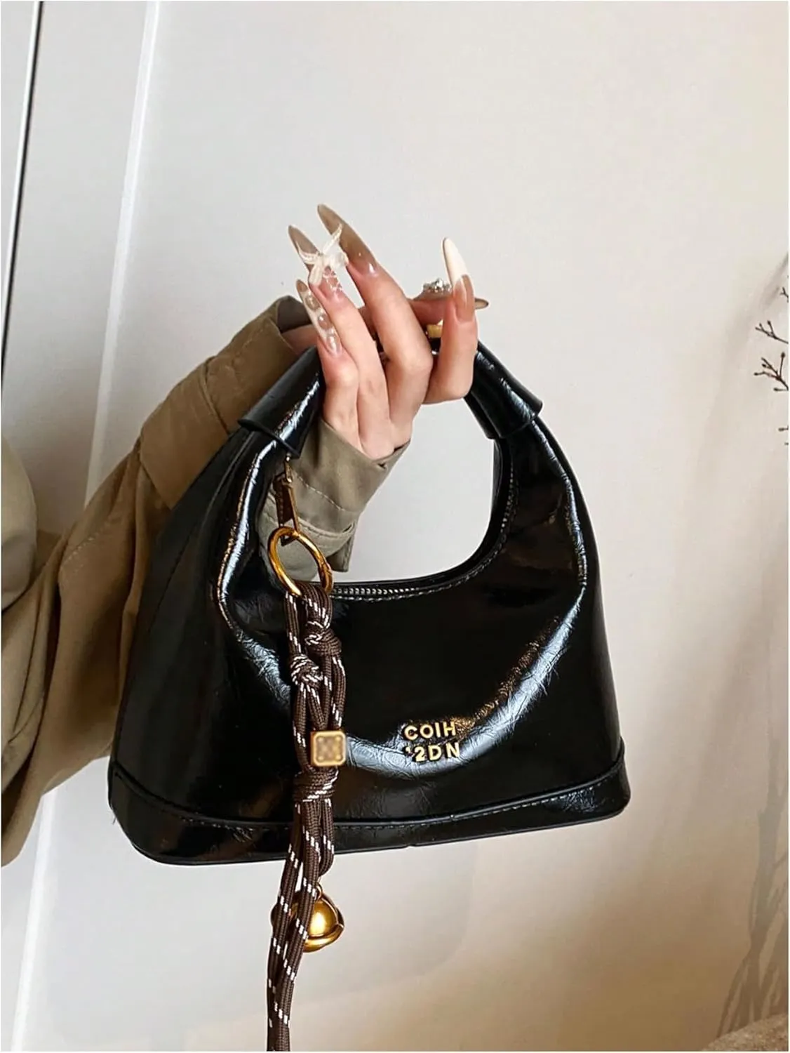 Verdusa Women's Snake Skin Texture PU Tote Bag Vintage PU Leather Shoulder Bag with Zipper