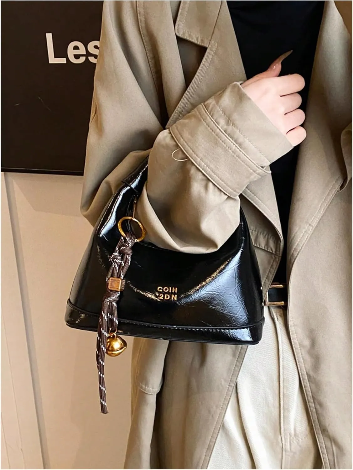 Verdusa Women's Snake Skin Texture PU Tote Bag Vintage PU Leather Shoulder Bag with Zipper