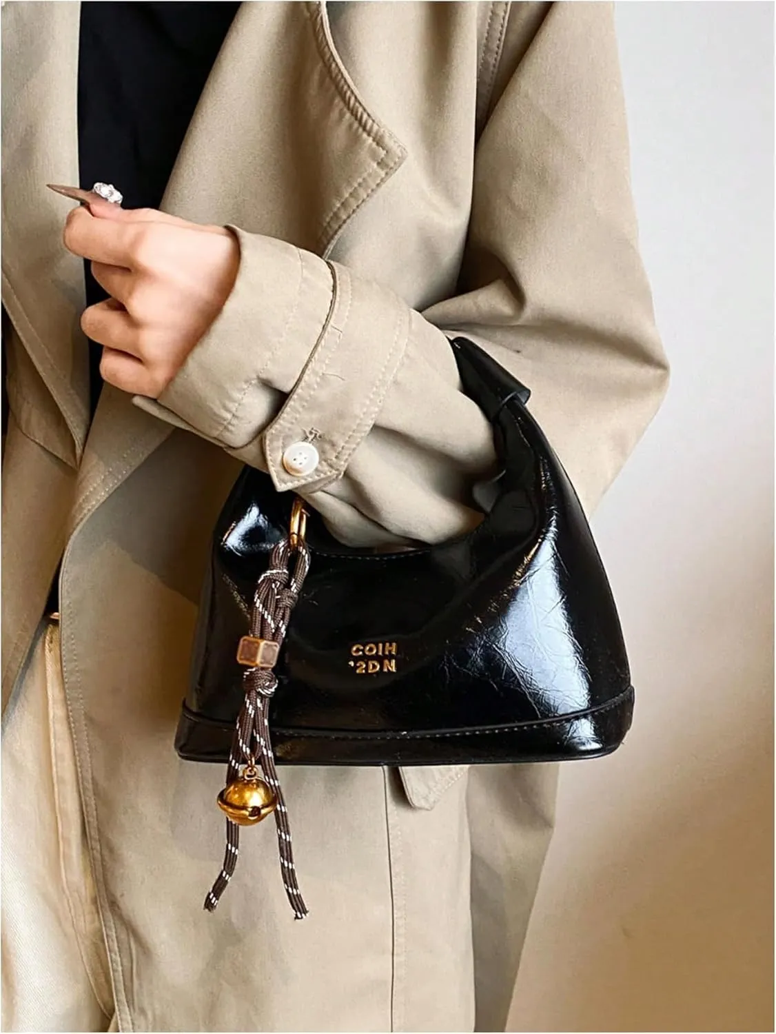 Verdusa Women's Snake Skin Texture PU Tote Bag Vintage PU Leather Shoulder Bag with Zipper
