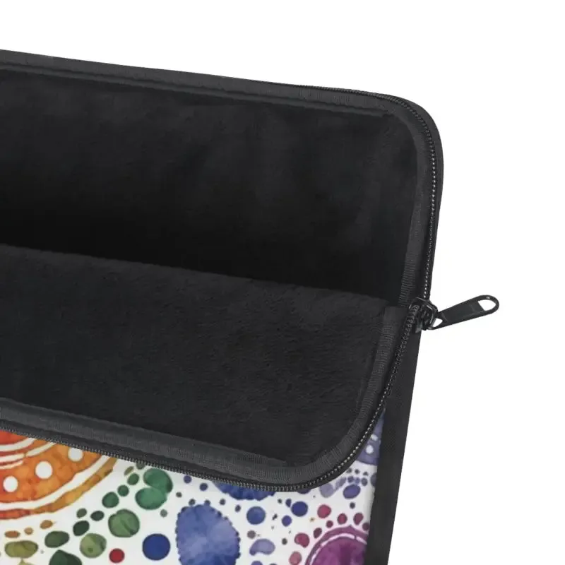 Vibrant Pattern Laptop Sleeve Plush Fleece Interior