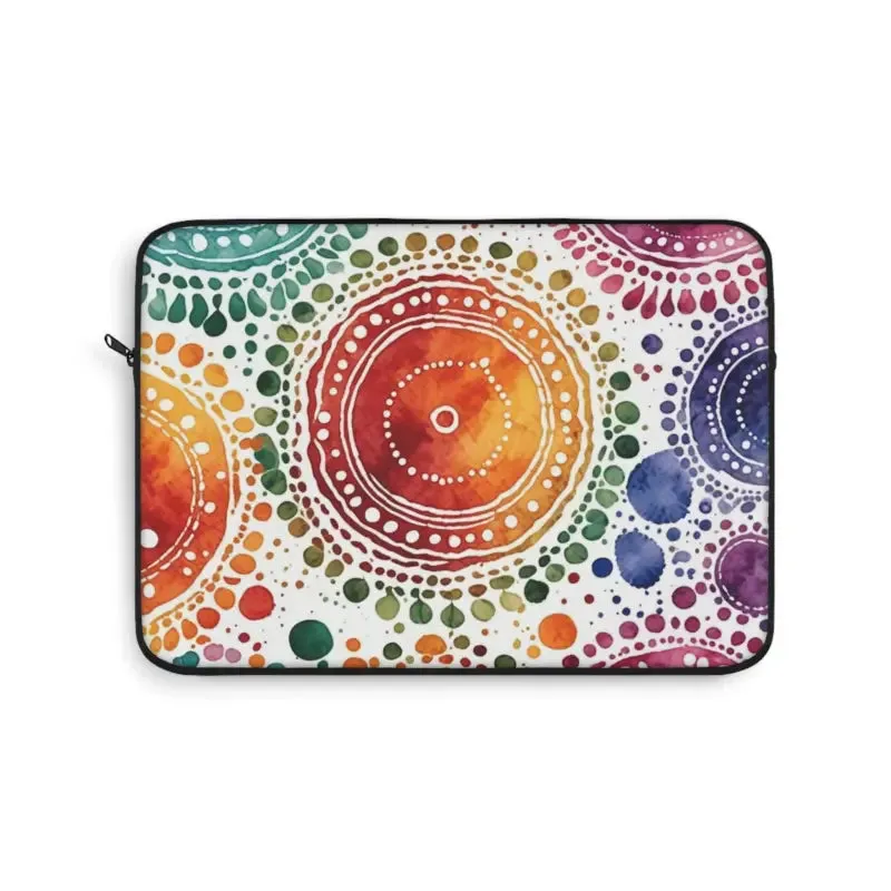 Vibrant Pattern Laptop Sleeve Plush Fleece Interior