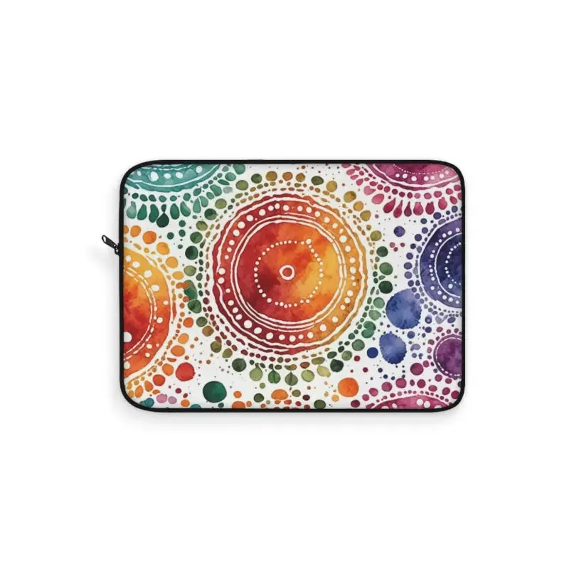 Vibrant Pattern Laptop Sleeve Plush Fleece Interior