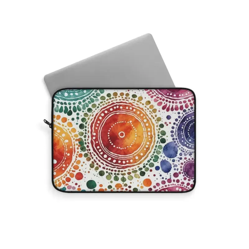 Vibrant Pattern Laptop Sleeve Plush Fleece Interior