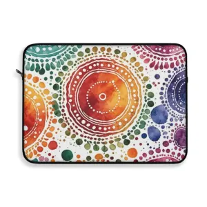 Vibrant Pattern Laptop Sleeve Plush Fleece Interior