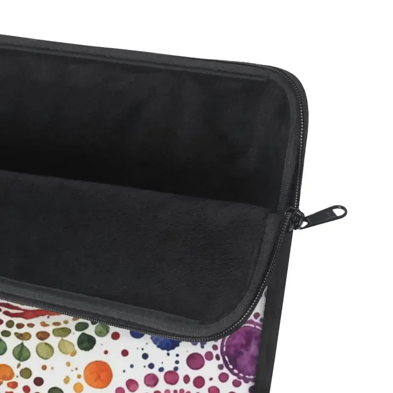 Vibrant Pattern Laptop Sleeve Plush Fleece Interior