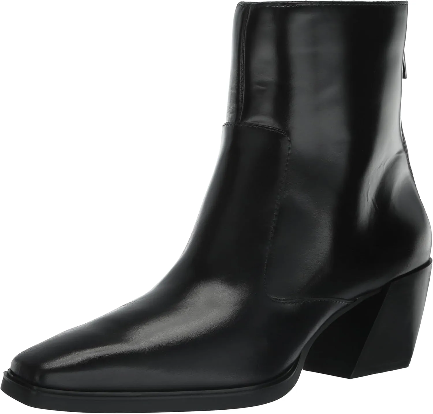 Vince Camuto Women's Viltana Stacked Heel Bootie Mid Calf Boot, Black, 9.5