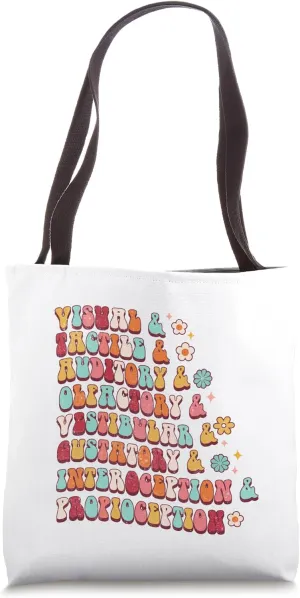 Visual Tactile Auditory Pediatric Occupational Therapist OT Tote Bag