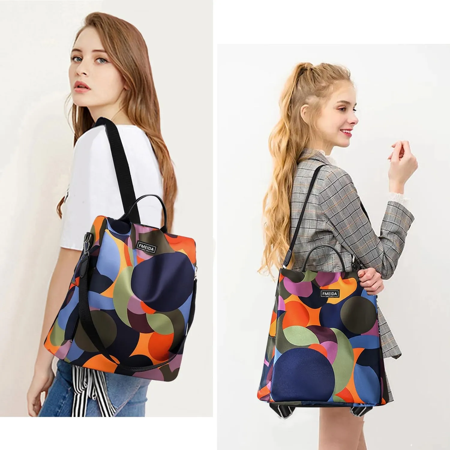 Waterproof Fashion Backpack Purse for Women Anti Theft Womens Classical Daypack Travel Nylon Oxford Shoulder Bag