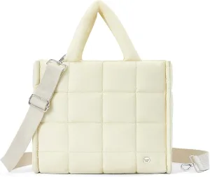 WESTBRONCO Puffer Crossbody Bags for Women Quilted Tote Bag Puffy Weekender Overnight Bag Nylon Shoulder Handbag