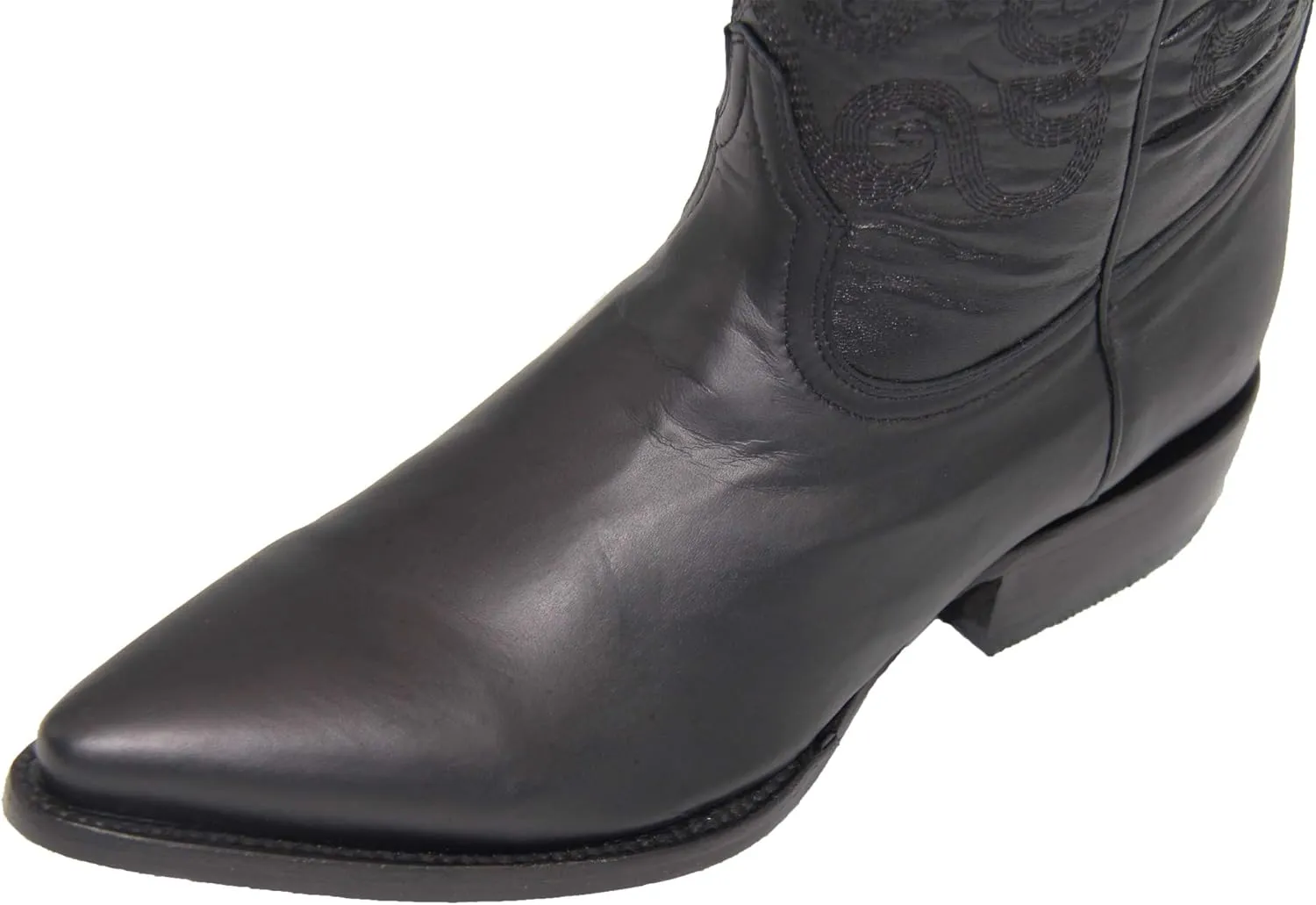 Western Shops Genuine Cowhide Leather Cabra Mens Rodeo J Toe Western Cowboy Boot