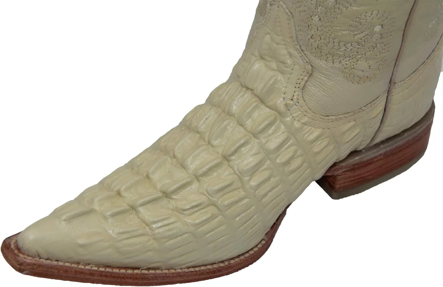 Western Shops Mens Leather Cowboy Boot Alligator Crocodile Design Print Western Boot