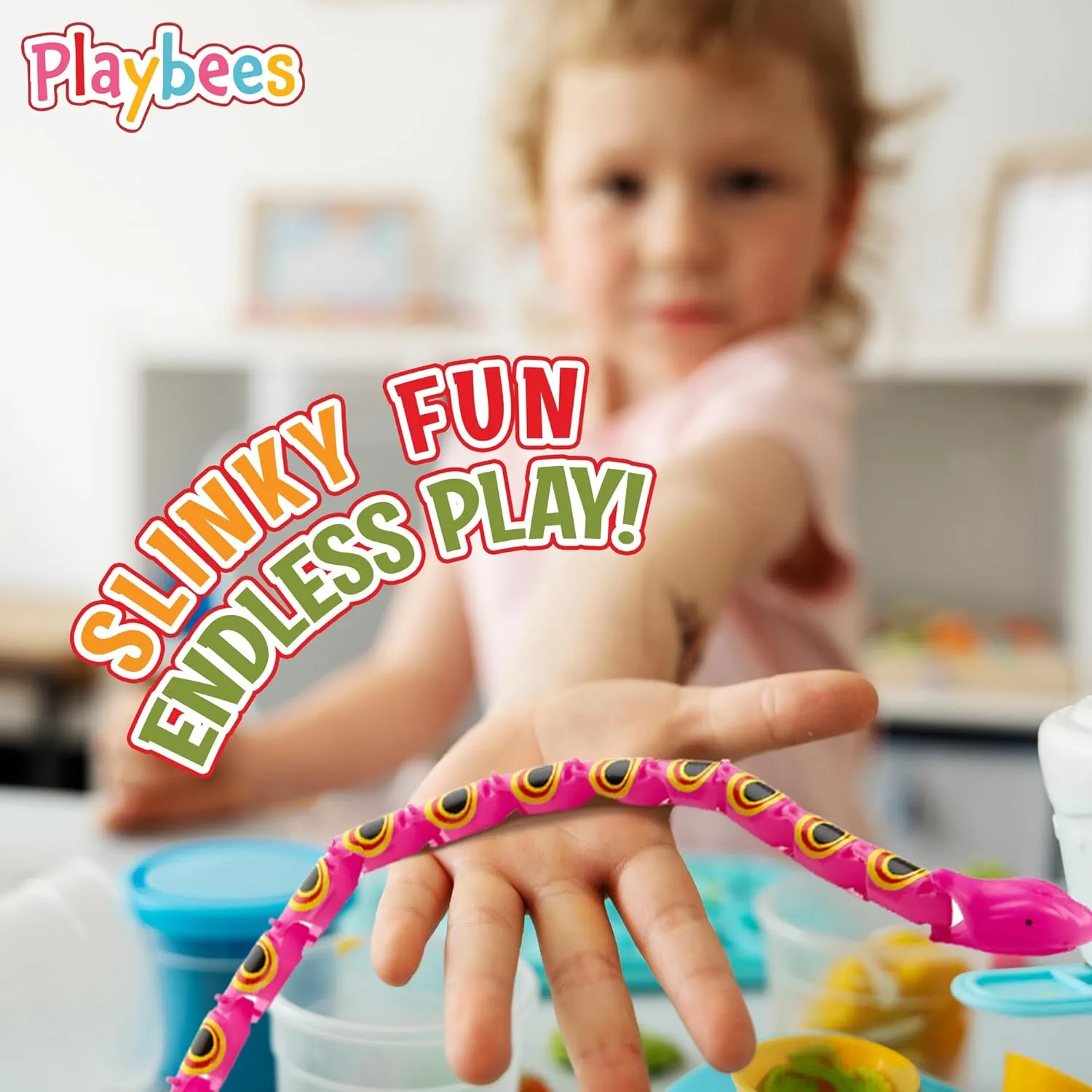 Wiggly Jointed Snakes - Pack of 24 - Wacky Fun and Educational Plastic Toys for Kids Learning, Carnival Prize, Party Favor Fidget Toy for Kids, Gift Idea for Boys and Girls Educational Toys