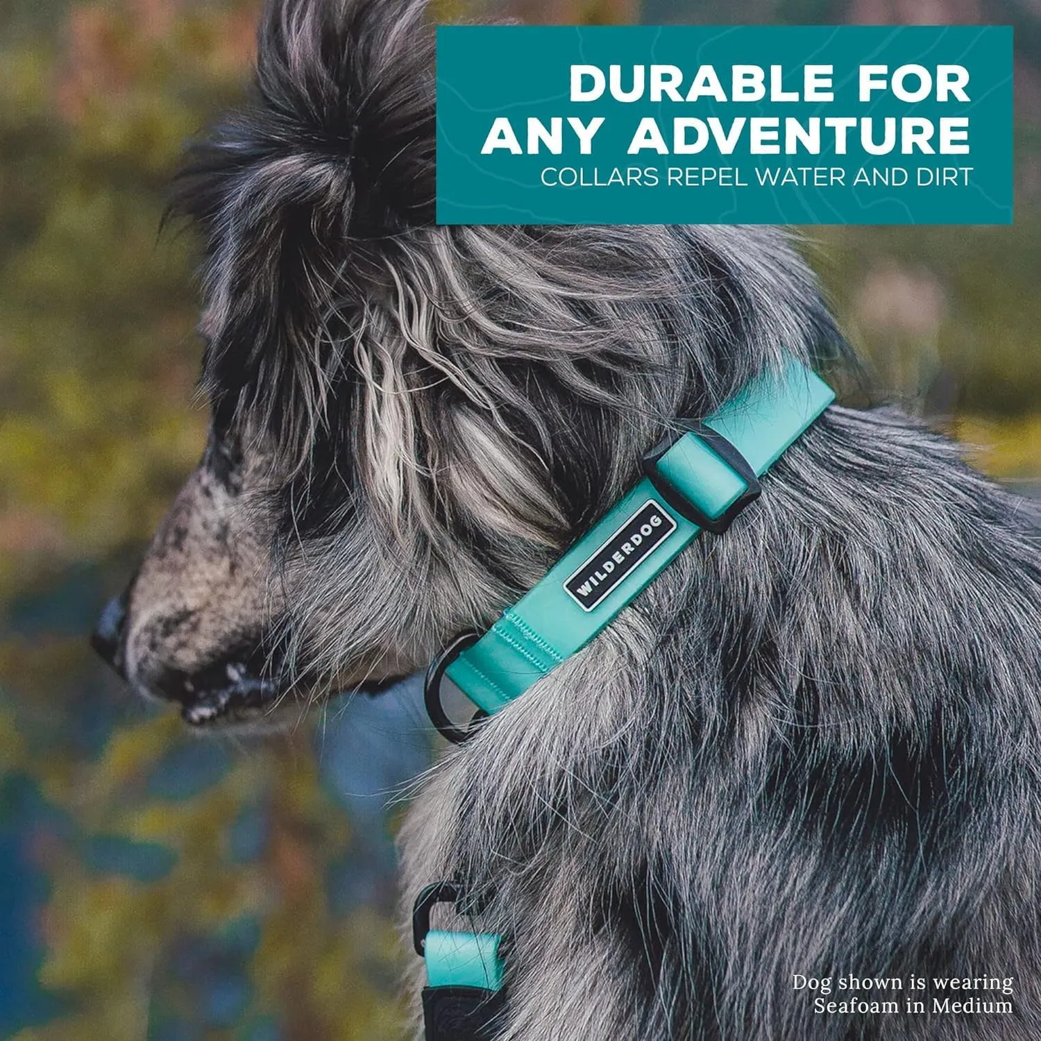 Wilderdog Waterproof Dog Collar - Repels Water & Dirt - Small 11"-15" - Tie Dye