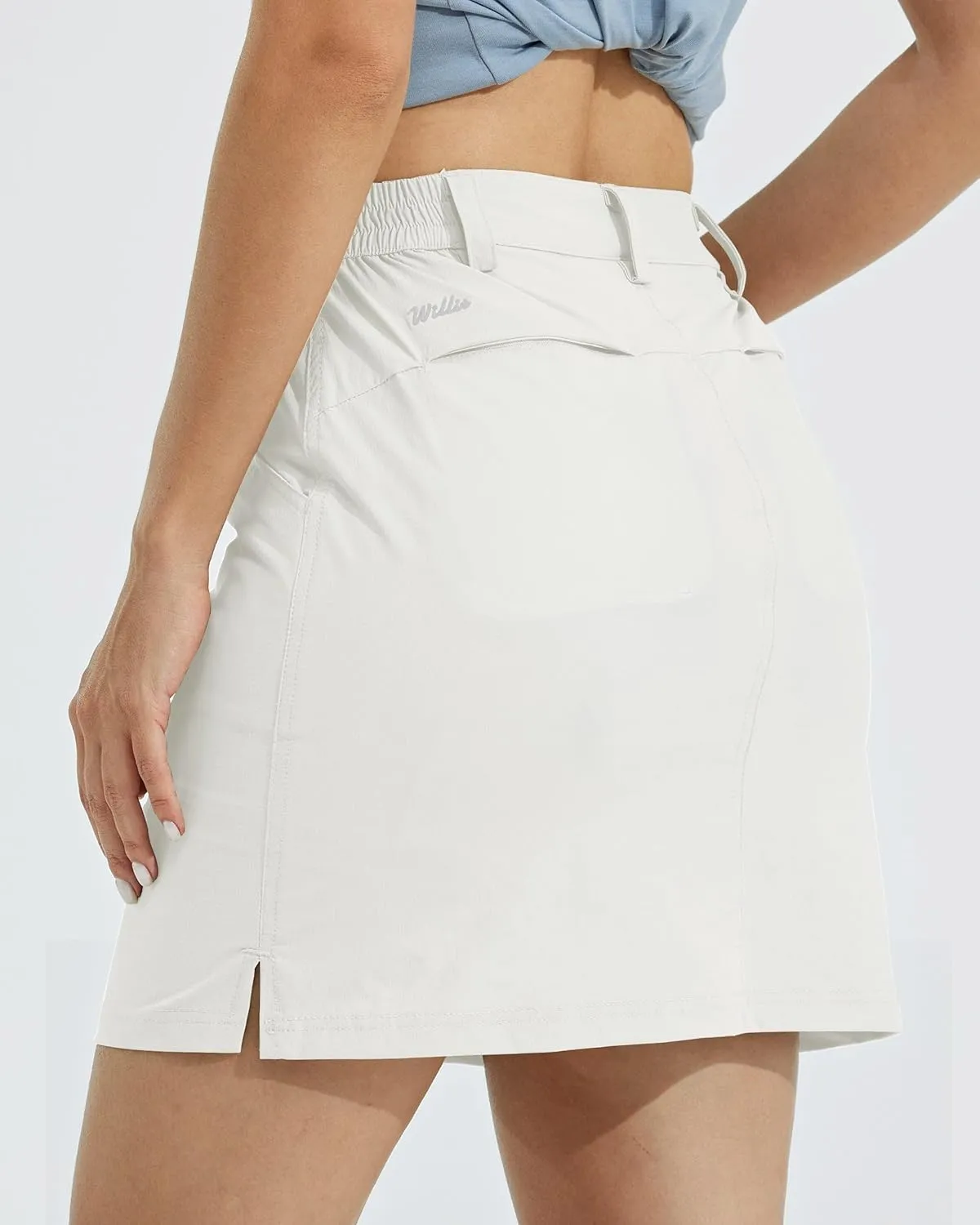 Willit Women's Skorts Golf Casual Skort Skirts UPF 50  Quick Dry Zip Pockets Outdoor Hiking