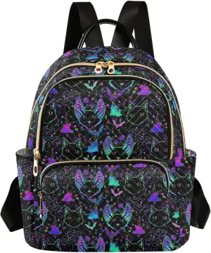 Witchcraft Cat Mini Backpack for Women, Travel Backpack Purse for Ladies Fashion Shoulder Bag Daypack Travel Bag