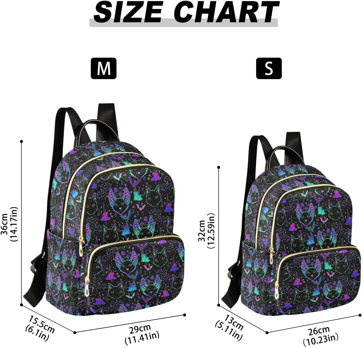 Witchcraft Cat Mini Backpack for Women, Travel Backpack Purse for Ladies Fashion Shoulder Bag Daypack Travel Bag