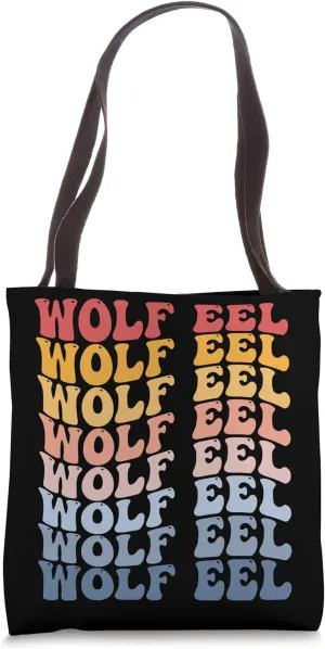 Wolf Eel Groovy Retro Tote Bag