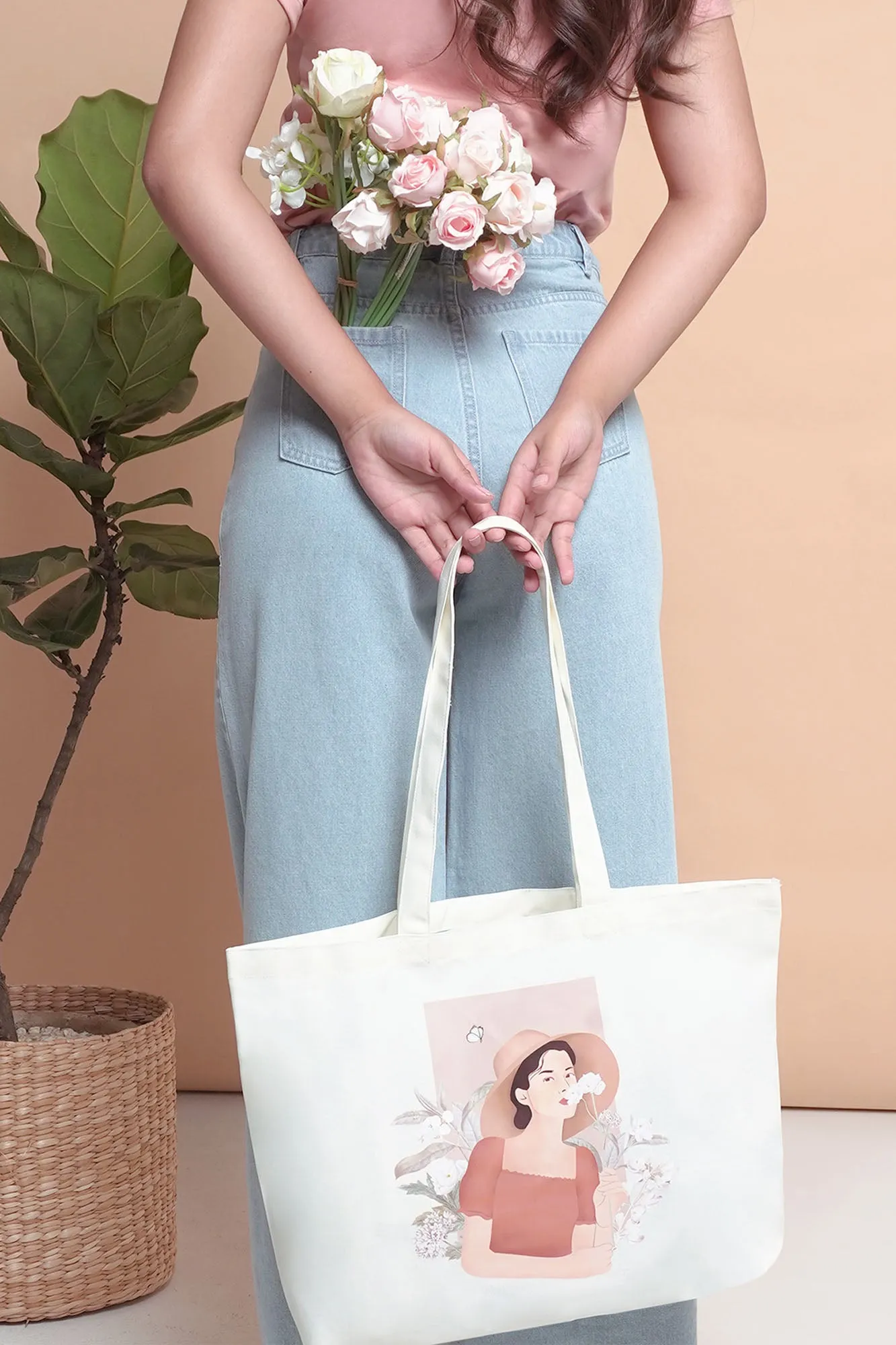 Woman in Bloom Tote Bag