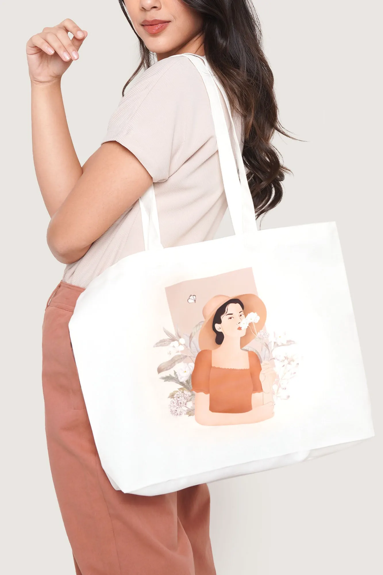 Woman in Bloom Tote Bag