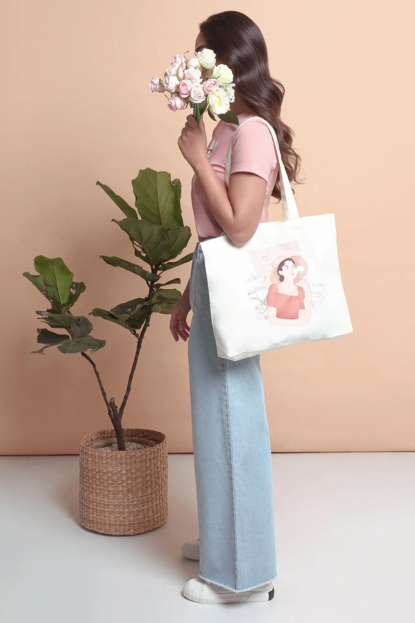 Woman in Bloom Tote Bag