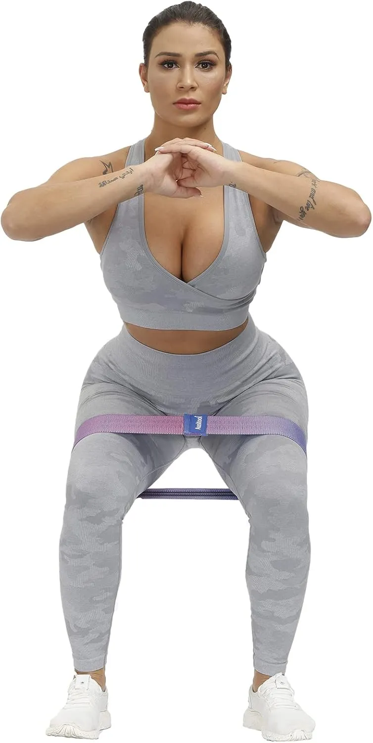 Women Workout Set Active 2 Pieces Outfit Seamless Yoga Leggings with Paded Stretch Sports Bra Top