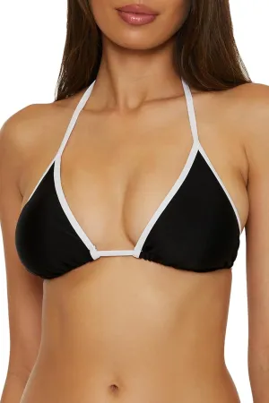 Women's Block Party Triangle Bikini Top, Adjustable, Tie Back, Swimwear Separates