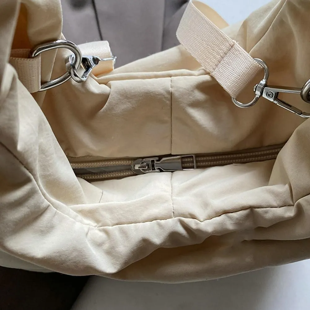 Women’s Bow-tie Shoulder Bag Fashion Tote Handbags Nylon Purse Lightweight Hobo Crossbody Bag for Travel Shopping